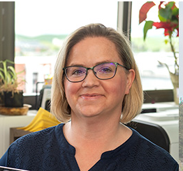 Alecia Hoene in an office.