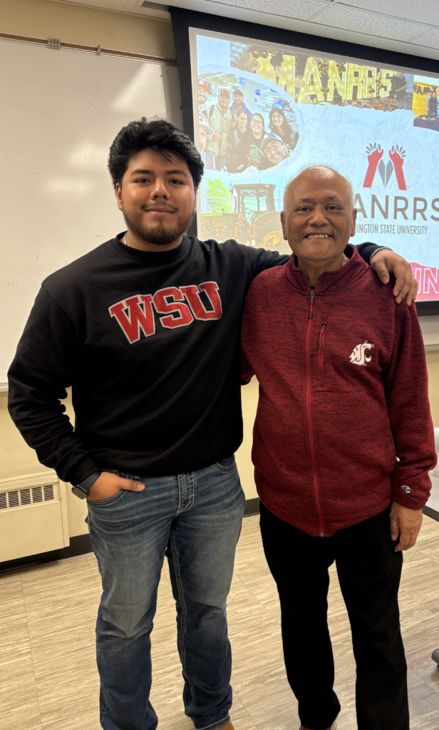 Daniel Pastor, President of the MANRRS chapter, and Recent Cerna, Vice Chair of the Board of Regents at WSU.