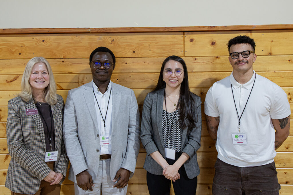 3MT Winners with Nancy Deringer.