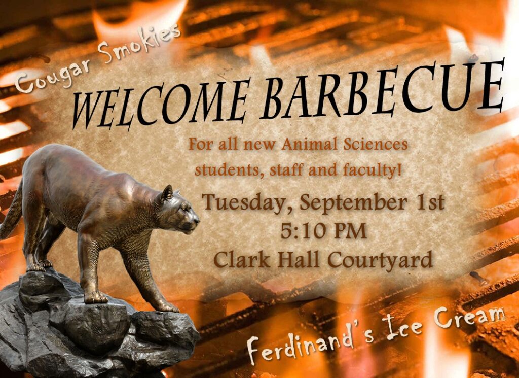 Animal Sciences Welcome Barbecue flyer