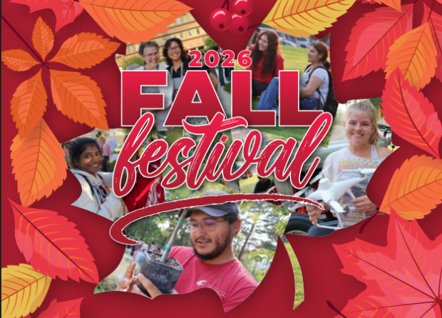 2026 CAHNRS Fall Festival poster featuring students from last year holding drones and Coug flags, maple leaves, and joyful smiles