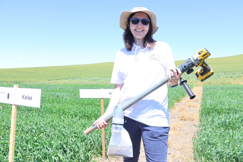 Dr. Olivia Landau at the Spillman Farm Field Day in 2026.