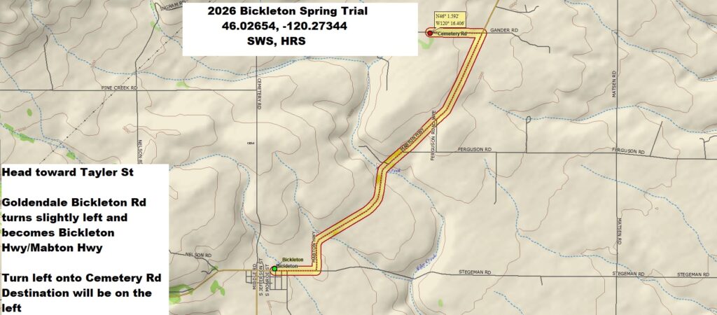 Map to Bickleton trials.