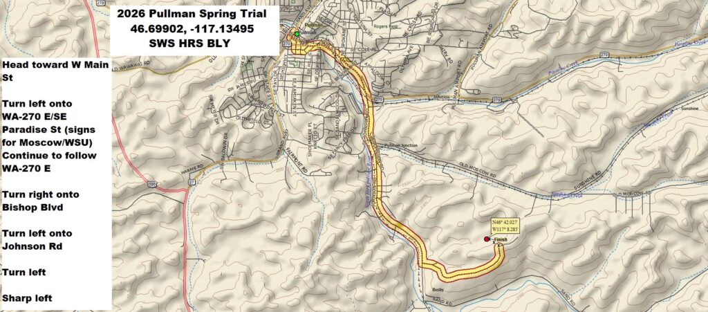 Map to Pullman trials.