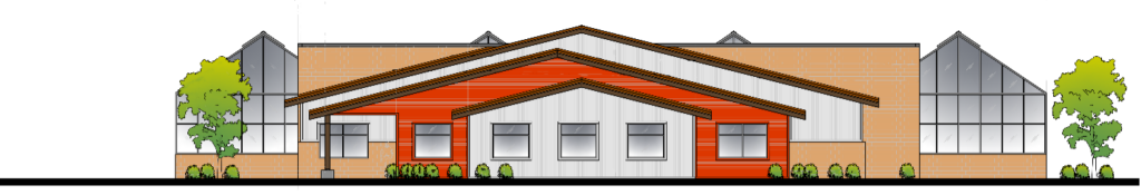 Rendering of Plant Growth facility building.