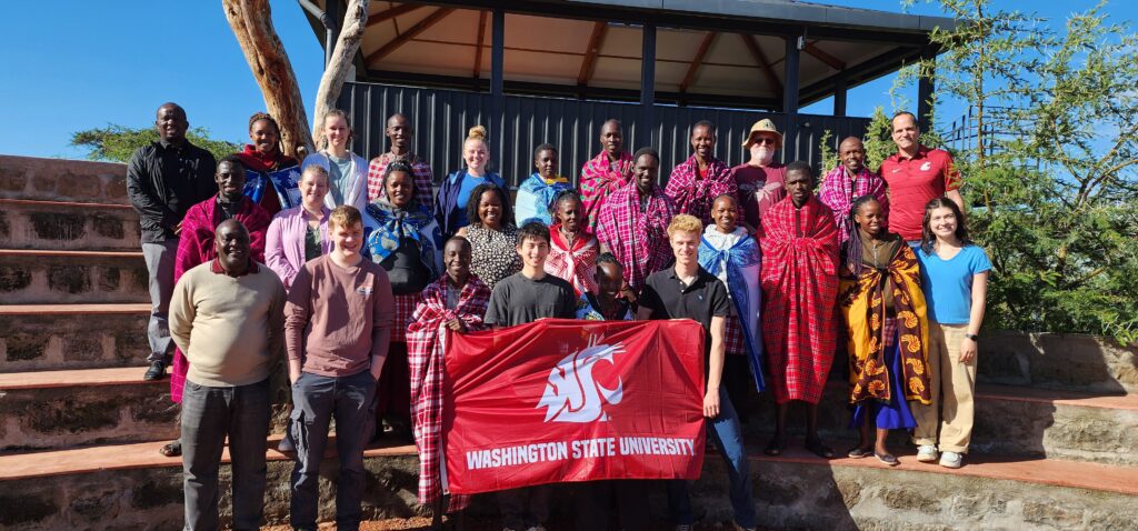 Group of people from WSU and Kenya during October 2023 trip.