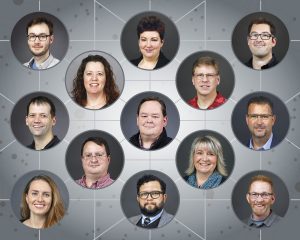 Composite image of 14 portraits