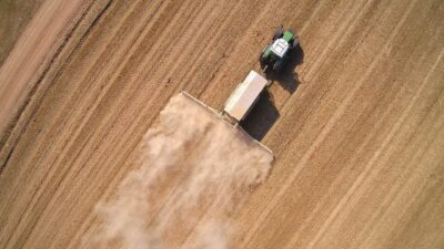 Liming using farm machinery