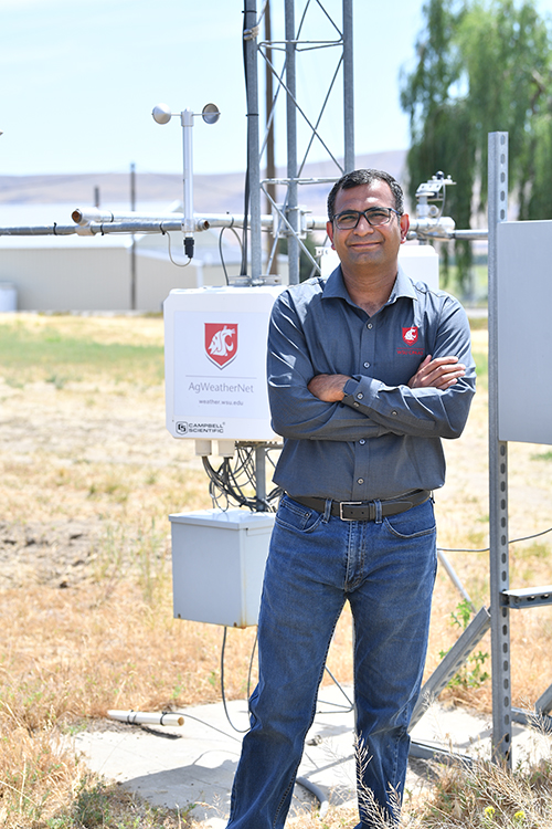 Lav Khot with weather station.