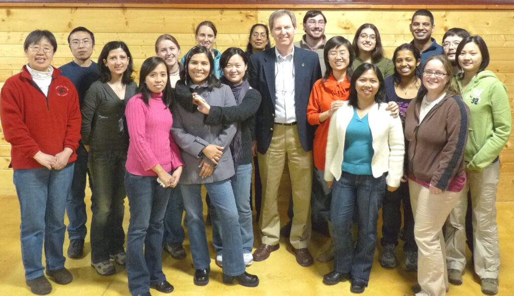 Murray chair recognition with graduate students.