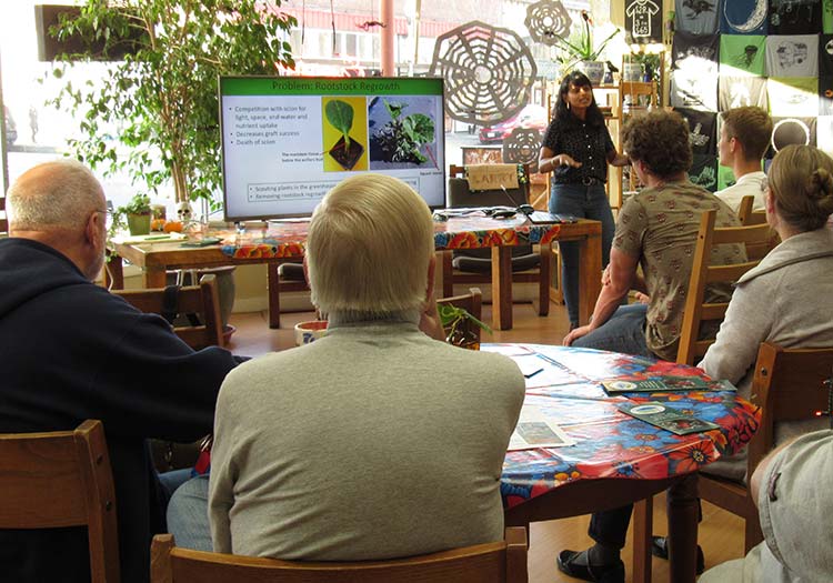Abigail Attavar explains the science of vegetable grafting.