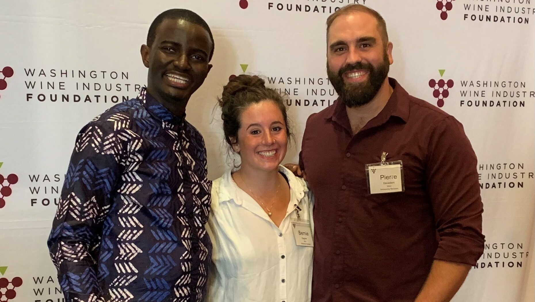 Stephen, Bernie, and Pierre at the scholarship award event.