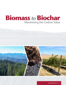 Report cover that says Biomass to Biochar.