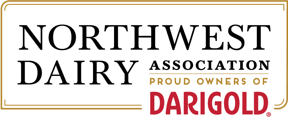 Logo for Northwest Dairy Association; also says "Proud Owners of Dairygold."