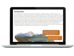 Laptop showing screenshot of website with Extension publication.