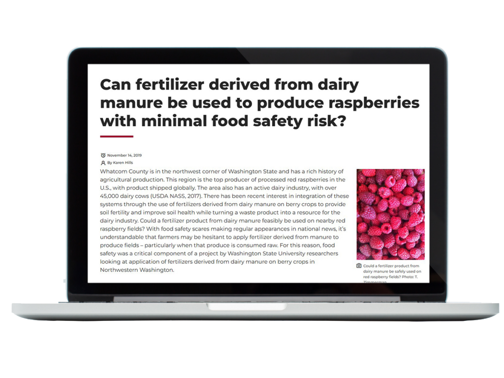 Laptop featuring described blog post.