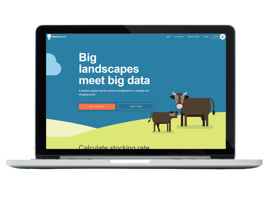 Laptop with StockSmart website pulled up.