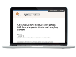 Illegible blog post screenshot superimposed on laptop.