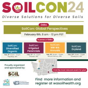 Flyer displaying SoilCon 2024 locations