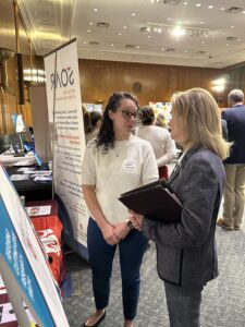 Dr. Weybright speaking with PA Congresswoman Dean at the event.