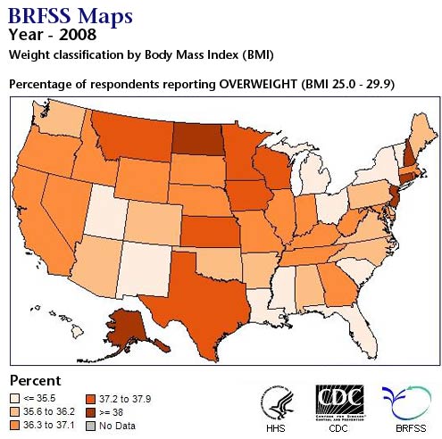 BRFSS Map of US.