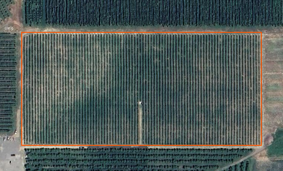 Aerial view of the Zillah testbed.