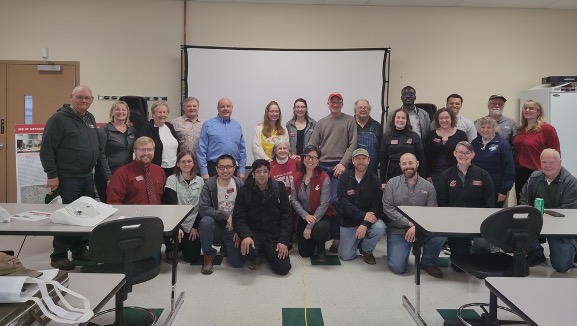 A group photo of the major WSU Bee Program donors and members of the WSU Bee Program that attended the celebration on March 15, 2024.