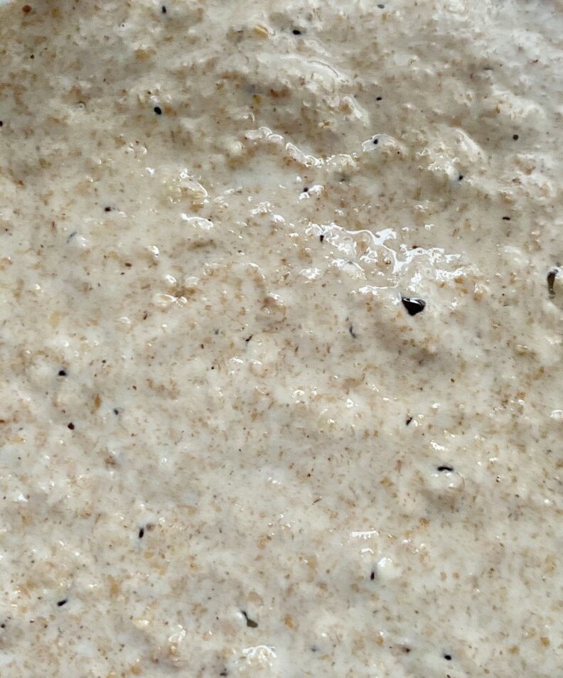 Close up of sourdough starter. 