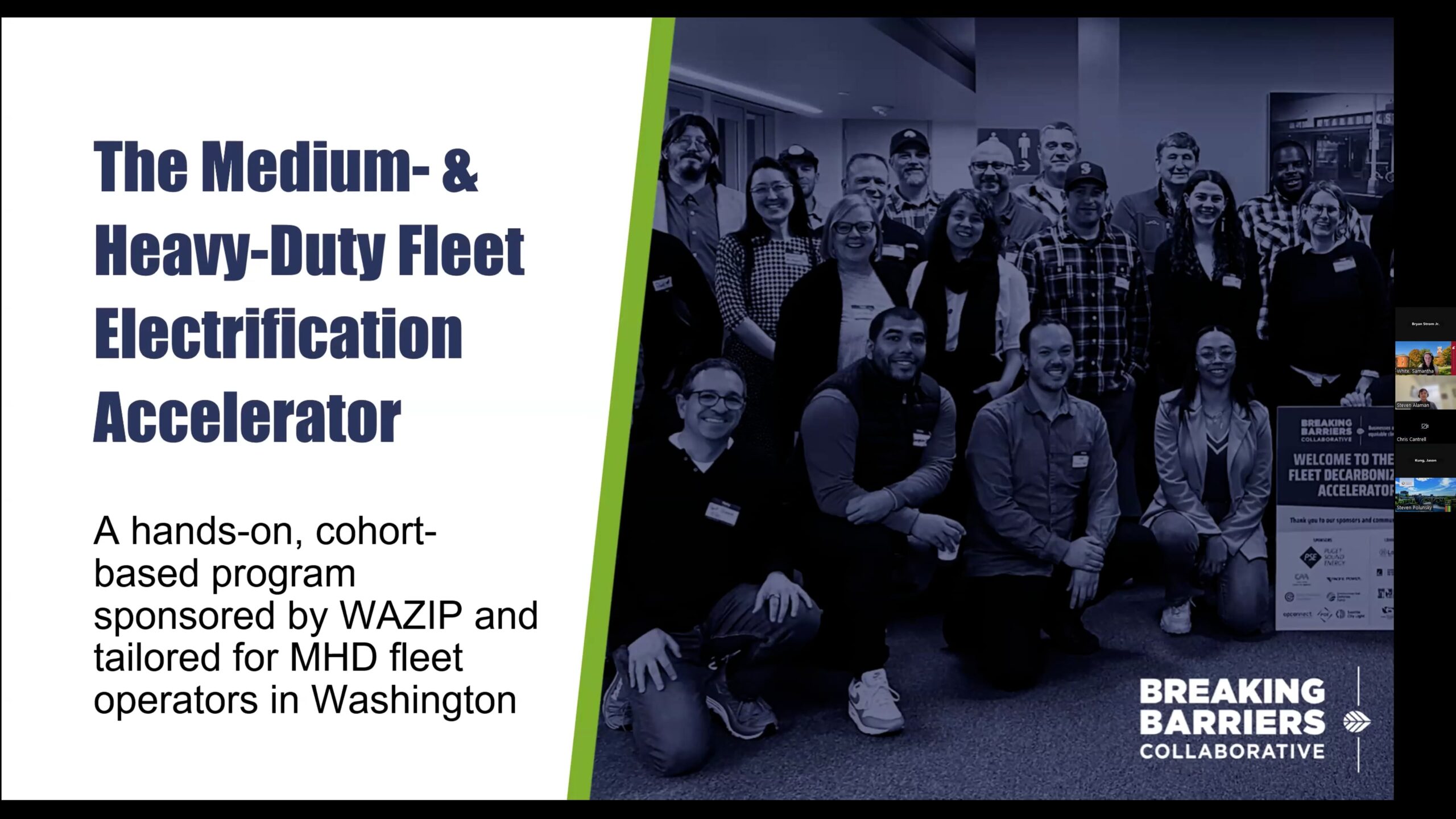 Cover for the medium and heavy-duty fleet electrification accelerator video