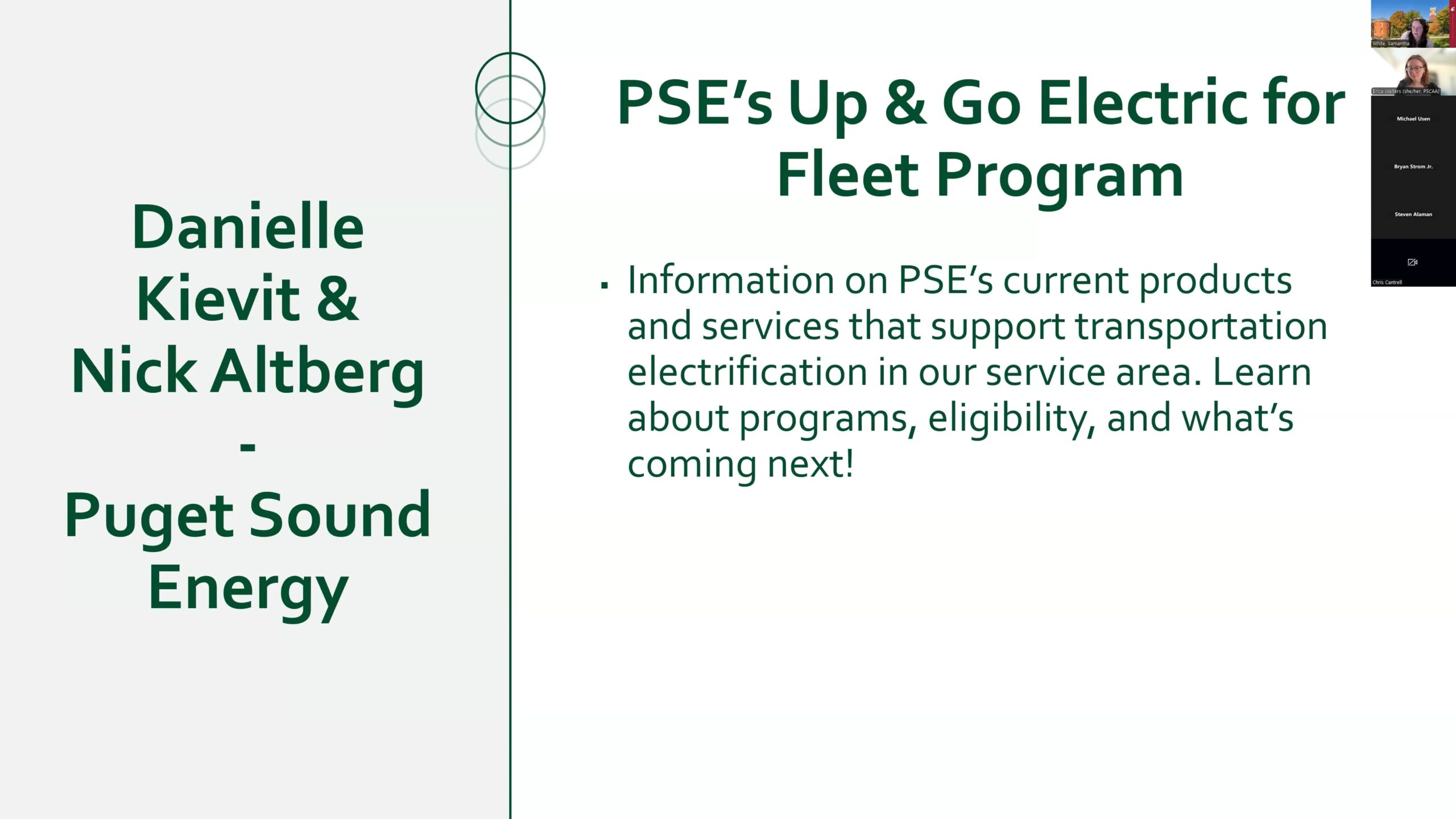 cover for the PSE Up and Go Electric for Fleet Program