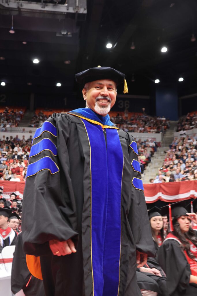 Raj Khosla in graduation regalia.