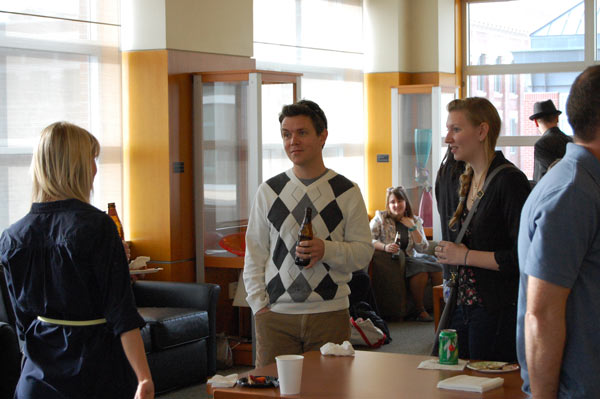 People talk amongst themselves.