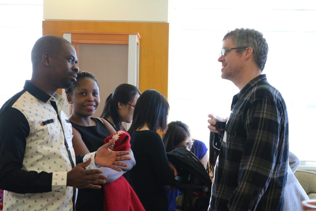 Crowder with grad students