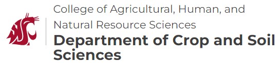 Washington State University logo with text reading ‘College of Agricultural, Human, and Natural Resource Sciences Department of Crop and Soil Sciences.’