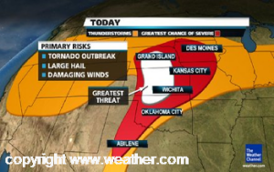 thunderstorm forecast on weather.com on April 14, 2012