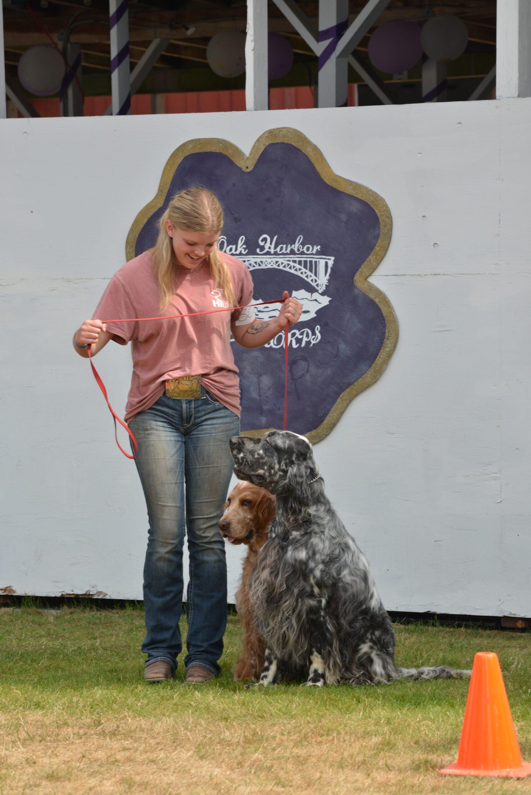 4-H member showing their dogs at the 2025 Whidbey Island Fair.