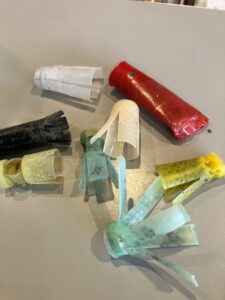 Image of plastic shotwad litter