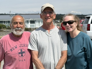 Volunteers at beach cleanup event