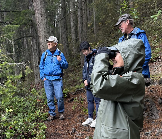 Climate Stewards Students touring the Anacortes Forest