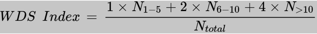 WDS Index formula