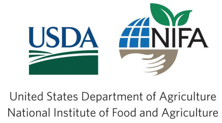 logos for the united stated department of agriculture (left) and the national institute of food and agriculture (right)