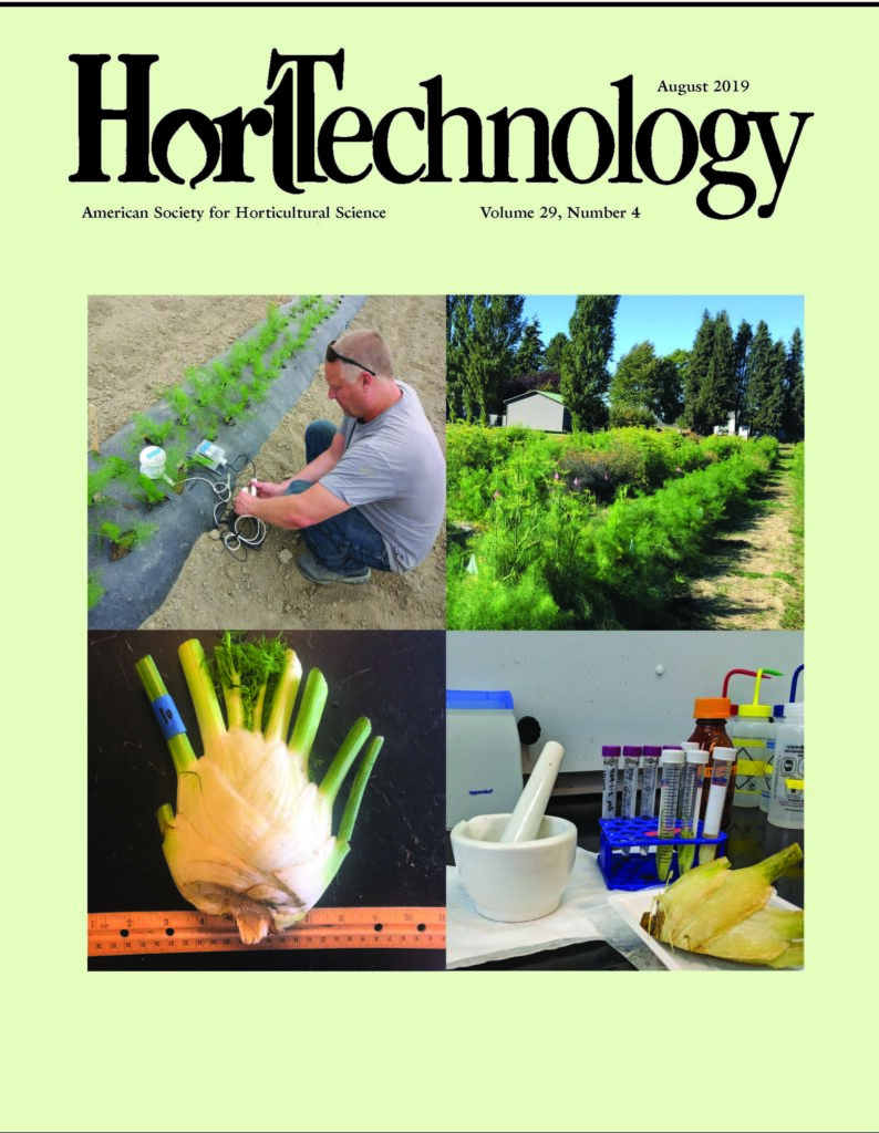 August 2019 cover of HortTechnology Volume 29 number 4