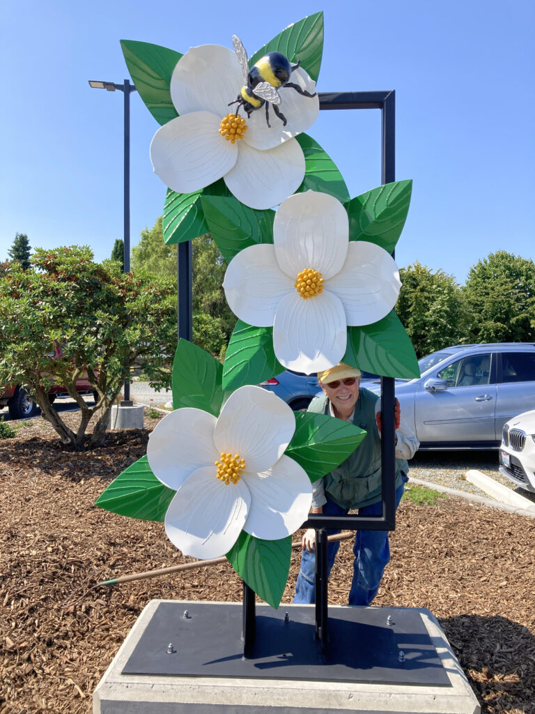 Discovery garden sculpture.