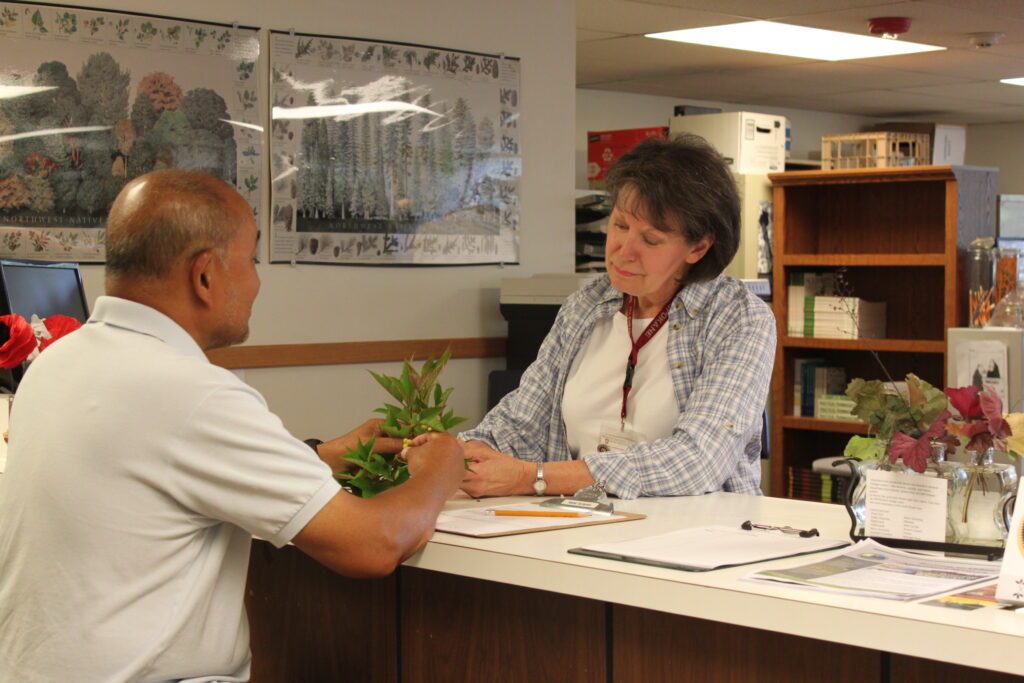 Volunteer answering your questions