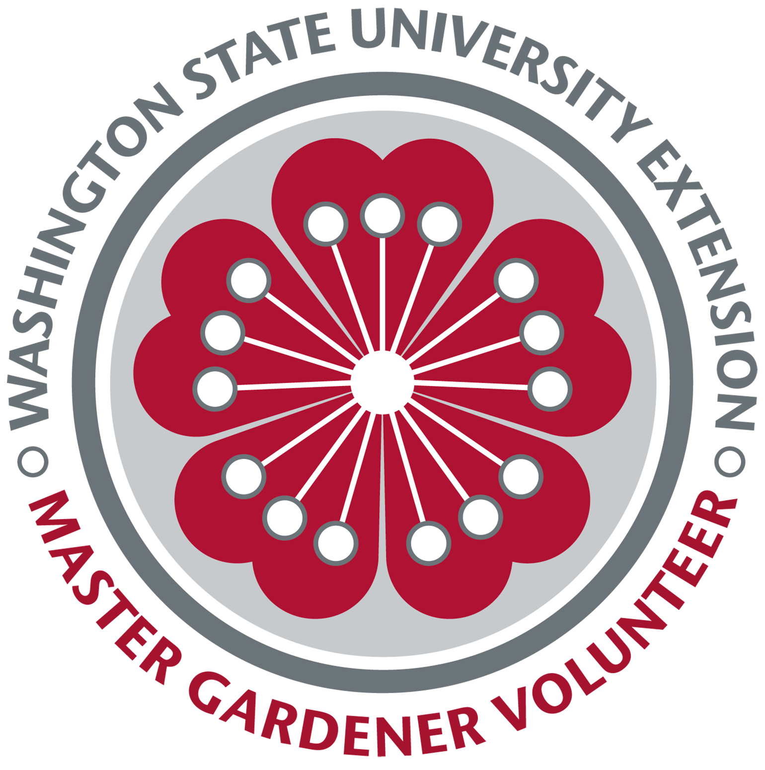 Master Gardener Volunteer Logo, which is a flower