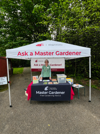 Master Gardener booth with new branding