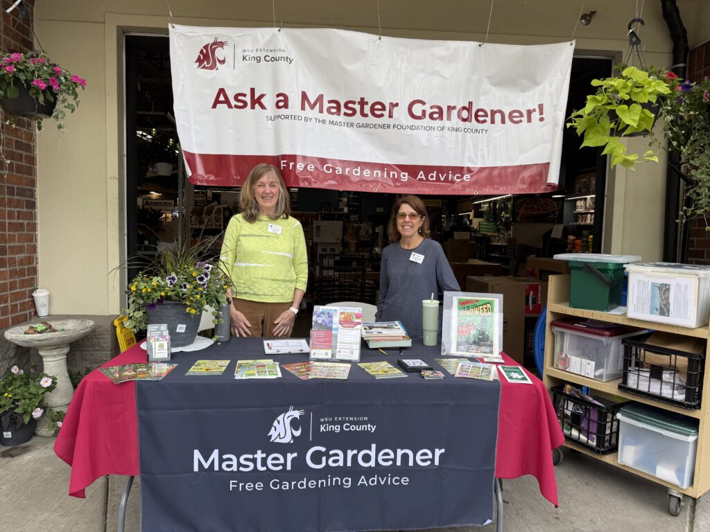 Master gardeners at Lake Forest Park Clinic booth