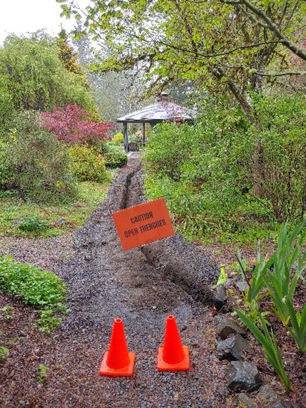 Irrigation ditch ready for pipe.