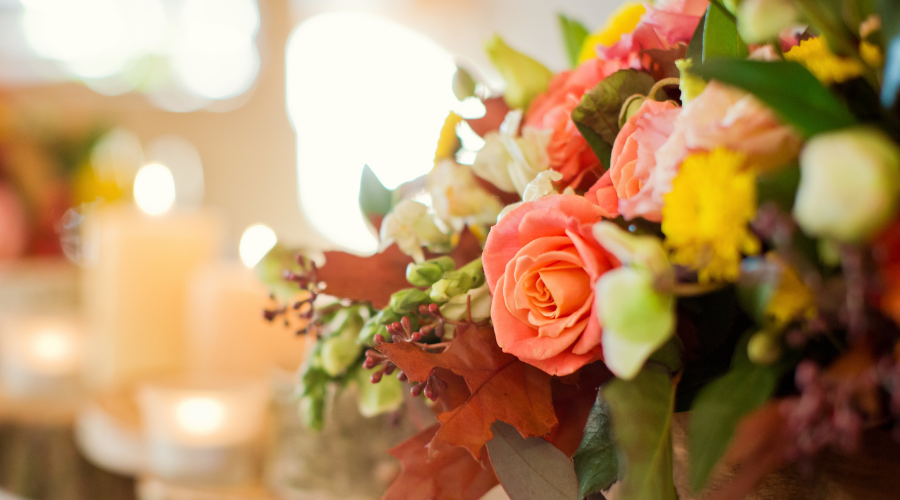 Bouquet of celebratory flowers.