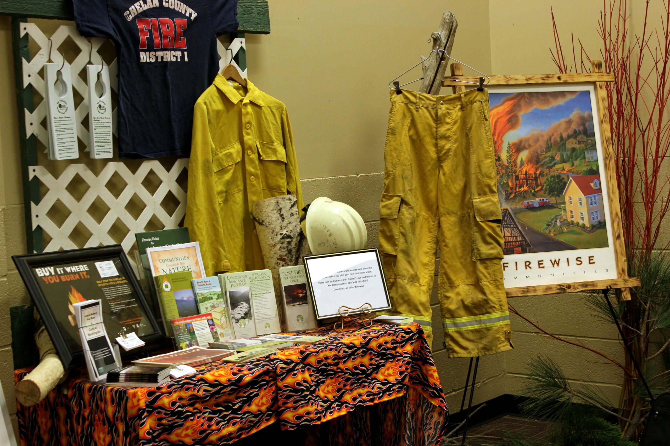 People examining native plants.